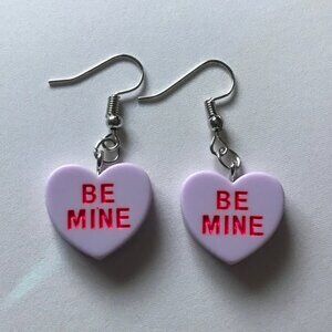 Sweethearts Candy Heart "Be Mine" Earrings